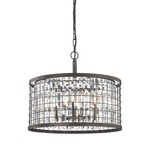 Nadina Chandelier - Silverdust Iron / Clear Crystal