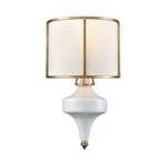 Ceramique Wall Light - Gold Leaf / White