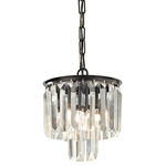 Palacial Mini Chandelier - Oil Rubbed Bronze / Clear Crystal