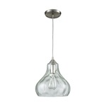 Belmont Pendant - Satin Nickel / Clear