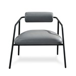 Cyrus Occasional Chair - Black / French Blue Leather