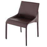 Delphine Dining Chair - Brown Leather