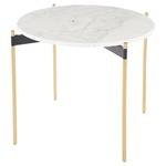 Pixie Side Table - Brushed Gold / White Marble