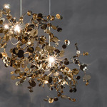 Argent Linear Chandelier - White / Gold Plated