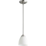 Barkley Mini Pendant - Satin Nickel / Satin Opal