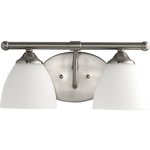 Brooks Bathroom Vanity Light - Satin Opal / Satin Nickel