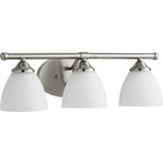 Brooks Bathroom Vanity Light - Satin Opal / Satin Nickel