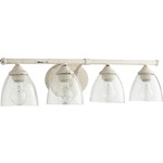 Brooks Bathroom Vanity Light - Clear Seeded / Persian White