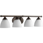 Brooks Bathroom Vanity Light - Satin Opal / Oiled Bronze