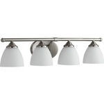 Brooks Bathroom Vanity Light - Satin Opal / Satin Nickel