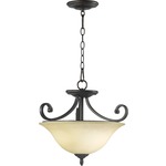 Bryant Pendant / Semi-Flush Ceiling Light - Amber Scavo / Oiled Bronze