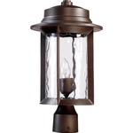 Charter Outdoor Post Light - Oiled Bronze / Clear Hammered