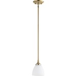 Enclave Mini Pendant - Aged Brass / Satin Opal