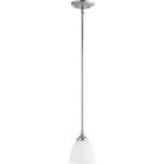 Enclave Mini Pendant - Satin Nickel / Satin Opal