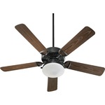 Estate 52 Inch Indoor / Outdoor Ceiling Fan with Light - Old World / Walnut Blades