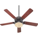 Estate 52 Inch Indoor / Outdoor Ceiling Fan with Light - Toasted Sienna / Rosewood Blades