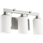 Lancaster Bathroom Vanity Light - Satin Nickel / Satin Opal