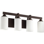 Lancaster Bathroom Vanity Light - Oiled Bronze / Satin Opal