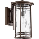 Larson Outdoor Wall Light - Oiled Bronze / Clear Hammered