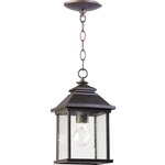 Pearson Outdoor Pendant - Oiled Bronze / Clear Seeded