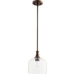 Richmond Pendant - Clear Seeded / Oiled Bronze
