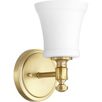 Rossington Wall Light - Aged Brass / Satin Opal