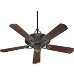 Salon Ceiling Fan with Light - Oiled Bronze / Walnut Blades