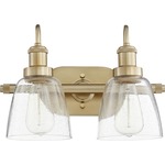 Signature 508 Bathroom Vanity Light - Aged Brass / Clear Seeded