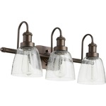 Signature 508 Bathroom Vanity Light - Oiled Bronze / Clear Seeded