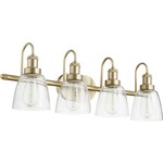 Signature 508 Bathroom Vanity Light - Aged Brass / Clear Seeded