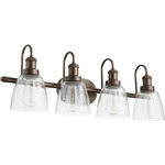 Signature 508 Bathroom Vanity Light - Oiled Bronze / Clear Seeded