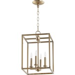 Signature Cuboid Pendant - Aged Brass