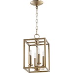 Signature Cuboid Pendant - Aged Brass