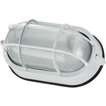 Signature 680 Outdoor Bulkhead Wall Light - White / Frosted