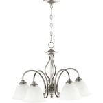 Spencer Nook Chandelier - Faux Alabaster / Classic Nickel