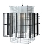 Mesh Cubic Large Pendant - Black / White