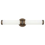 Remi Bathroom Vanity Light - Champagne Bronze / Etched White