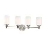 Dardyn Bathroom Vanity Light - Brushed Polished Nickel / White Frosted