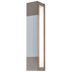 Post Wall Sconce - Satin Nickel / White / White