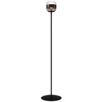 Futura Floor Lamp - Matte Black / Smoke / Brown