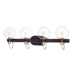 Bauhaus Bathroom Vanity Light - Bronze / Clear