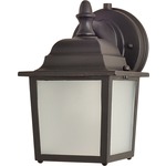 Side Door E26 Outdoor Wall Light - Empire Bronze / Frosted