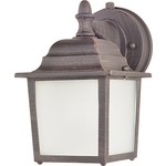 Side Door E26 Outdoor Wall Light - Rust Patina / Frosted