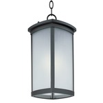 Terrace LED E26 Outdoor Pendant - Bronze / Frosted Seedy