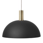 Dome Pendant - Brass Socket / Black Shade