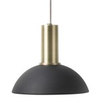 Hoop Pendant - Brass Socket / Black Shade