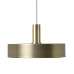 Record Pendant - Brass Socket / Brass Shade