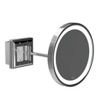 Baci Senior Single Arm Wall Mirror w/GFCI Outlet - Satin Nickel / Mirror