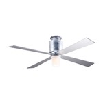 Lapa Flush Ceiling Fan with Light - Galvanized Steel / Silver