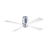 Lapa Flush Ceiling Fan - Galvanized Steel / White